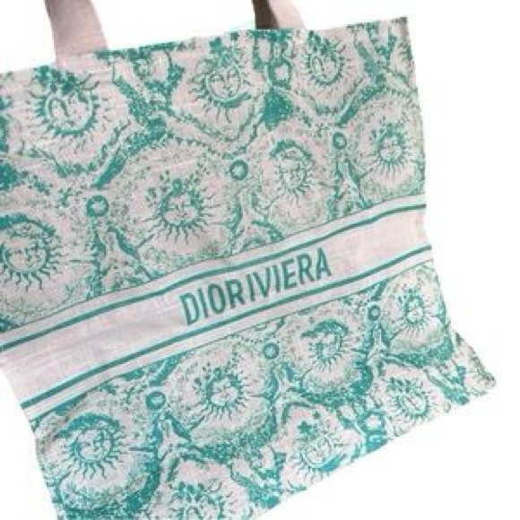 NEW VIP Dioriviera Toile de Jouy Soleil Aquamarina Tote - Picture 10 of 10